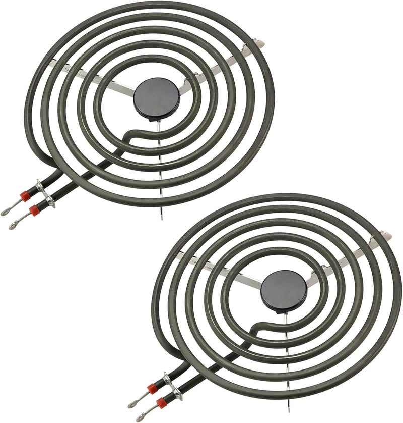 Fetechmate 2 Pack MP21YA (8") Electric Range Burner Element Unit Set Replacement Fit for Frigi-daire Whirl-pool Ken-more May-tag Stove Top Burner Replace WPY04100166, 4381750, Y0E00801799, 19950009 By - Image 1